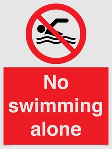 No swimming alone